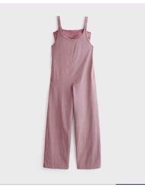 Abercrombie & Fitch Mauve Wide-Leg Jumpsuit YPB Double-layered